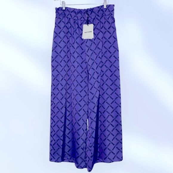 NOCTURNE Pants NEW with TAGS Designer Purple Size EU 40 US Large - Picture 5 of 14